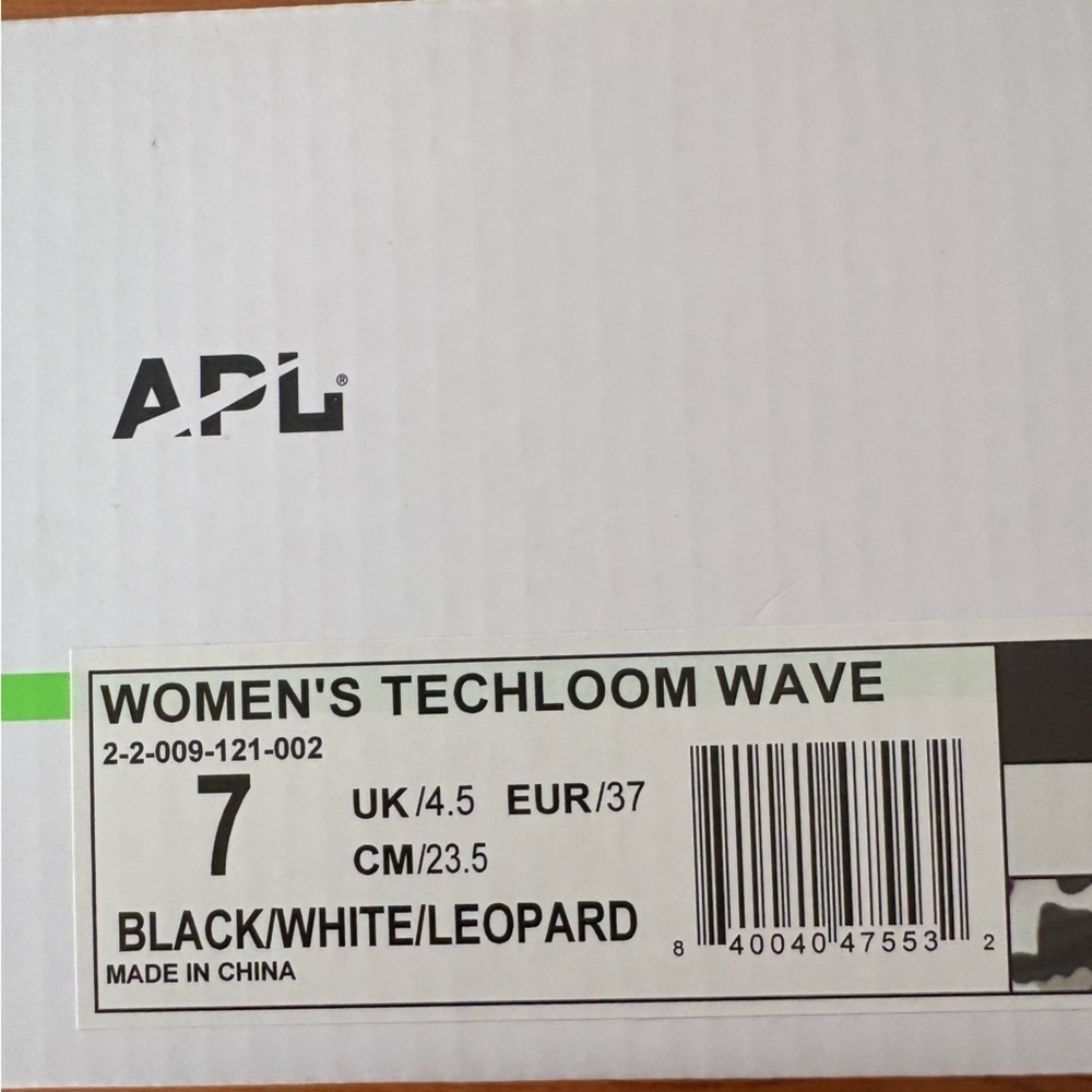 APL Techloom Wave, Black/White/Leopard
Women’s Size 7, NWB - Picture 5 of 5